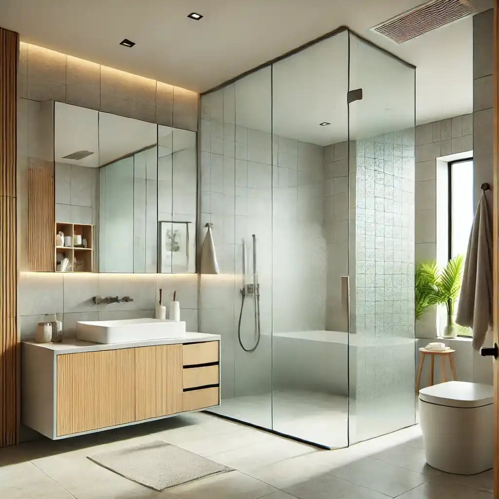 Frosted Sandblasted Glass for Bathrooms: Privacy and Style Perfected
